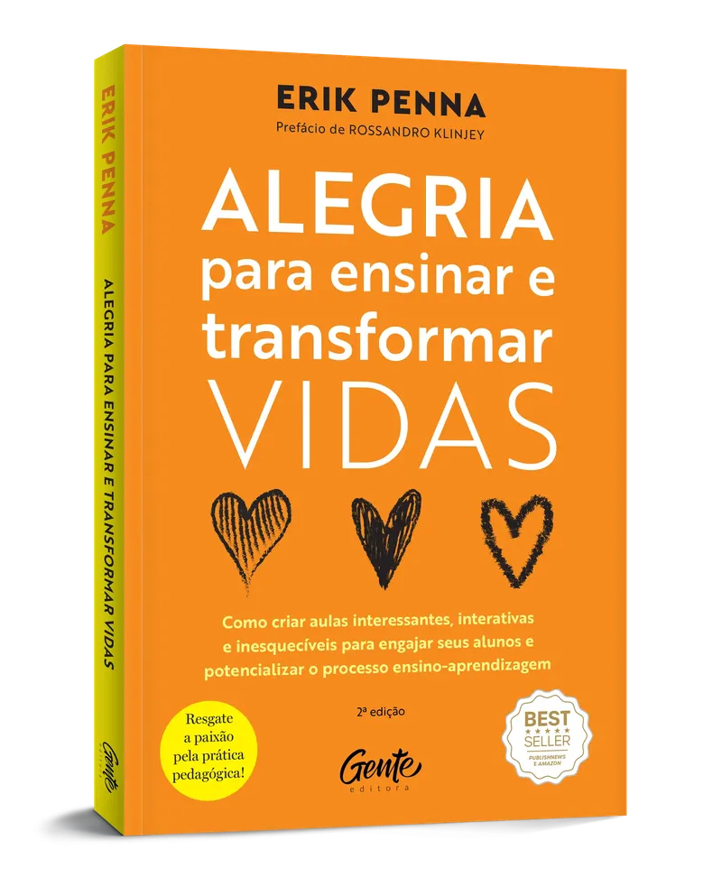Capa do livro Alegria para Ensinar e Transformar Vidas, de Erik Penna